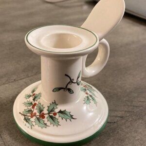 Vinage Christmas Spode tree candle stick holder